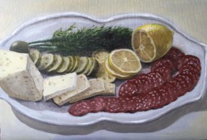Bon Appetite still life oil painting by Julia Strittmatter