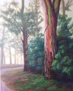 Eucalyptus park landscape oil painting by Julia Strittmatter