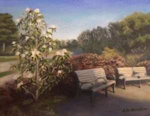Sunny day in Golden Gate landscape oil painting by Julia Strittmatter