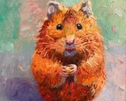 With this painting, I aimed to remind you about our furry friends and that they are here on Earth to make our life calmer and more colorful.